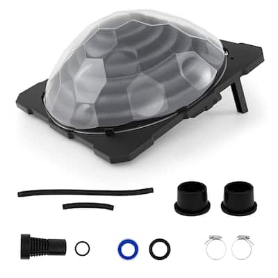 Costway 1/2/3 PCS Solar Dome Heater with Transparent Cover Black