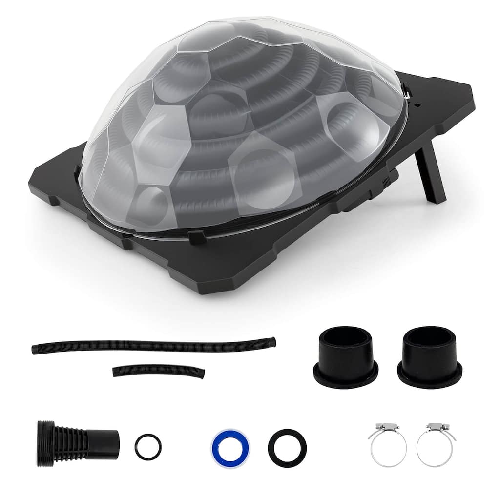 Costway 1/2/3 PCS Solar Dome Heater with Transparent Cover Black