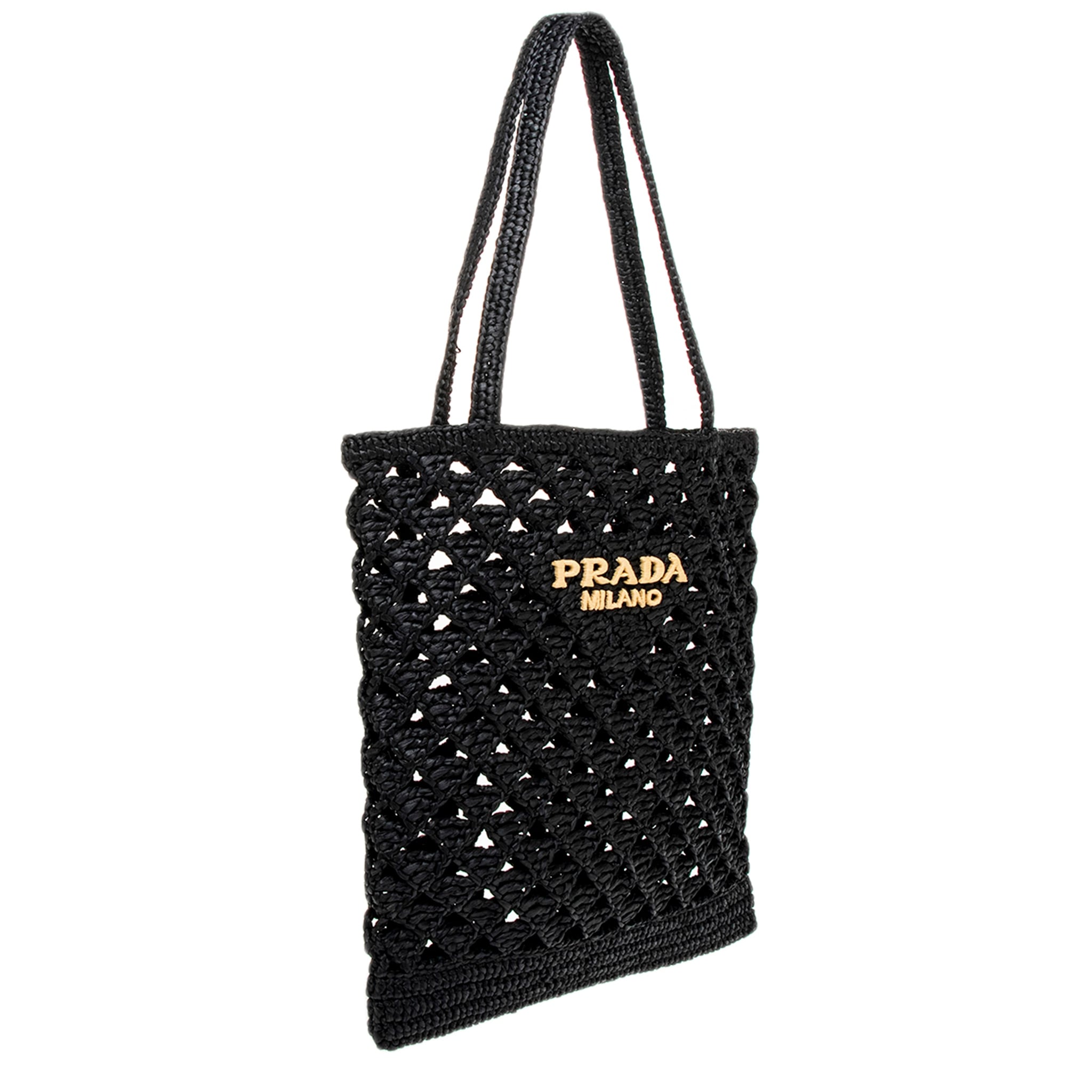 Prada Crochet Tote - Overstock - 43247835