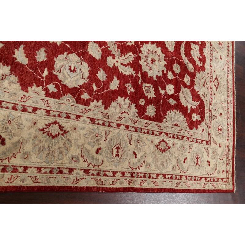 Traditional Floral Peshawar Oriental Wool Area Rug Hand-knotted Carpet - 8'0" x 9'10"