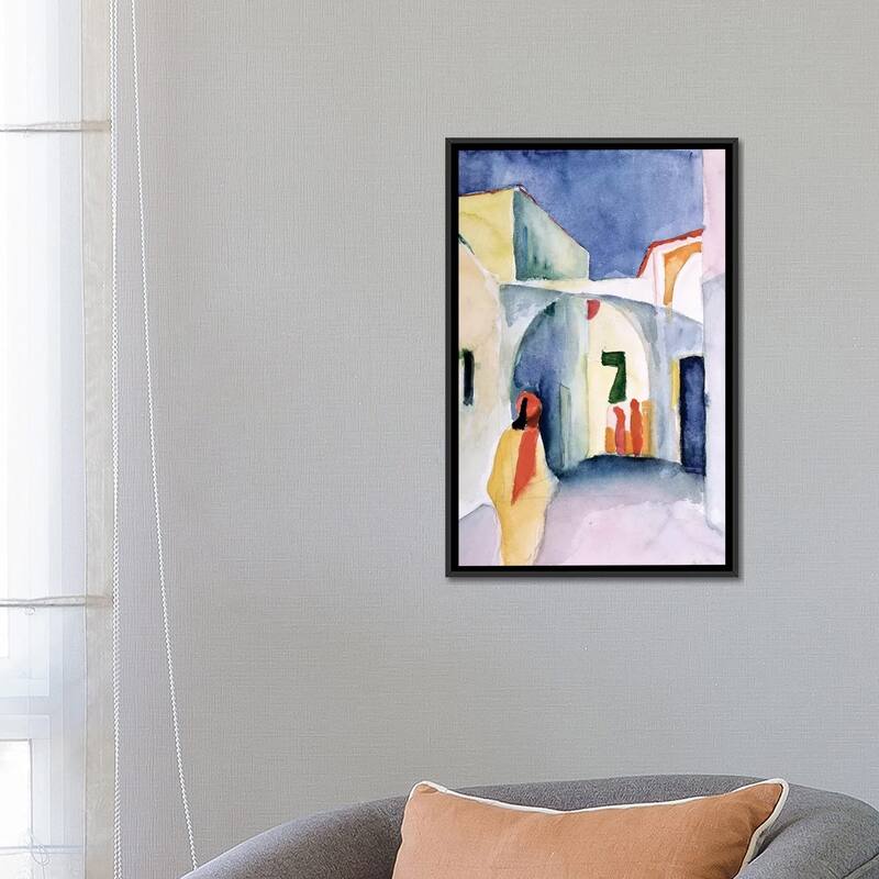 iCanvas "A Glance Down An Alley " by August Macke Framed
