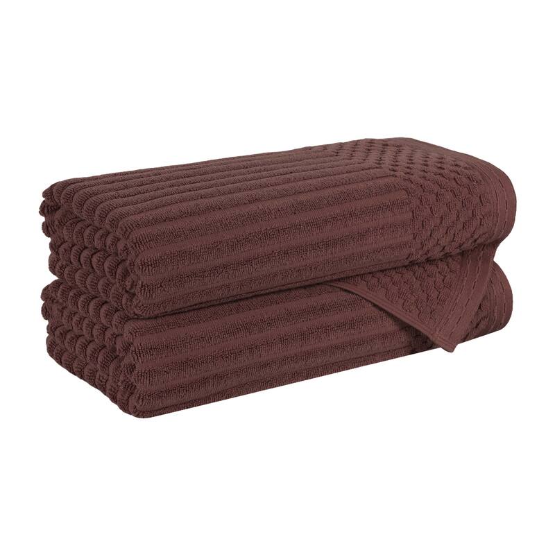 Superior Soho Ribbed Cotton Bath Towel Set of 2