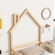 preview thumbnail 19 of 19, Twin House-Shaped Headboard Floor Bed with Handrails ,slats