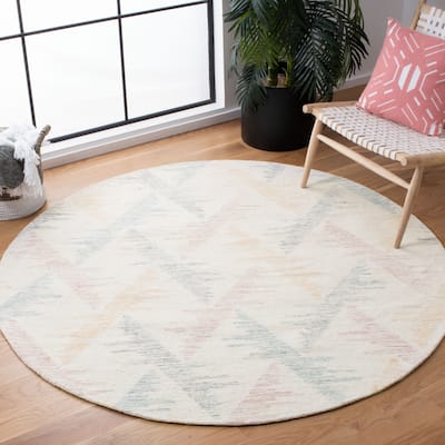 SAFAVIEH Handmade Rodeo Drive Sky Mid-Century Modern Wool Rug