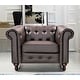 preview thumbnail 18 of 18, Brooks Classic Chesterfield 3-Piece Living Room Set-Chair Loveseat & Sofa
