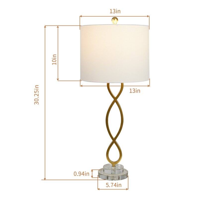 30.25" Gold/Clear Table Lamp Set (Set of 2)
