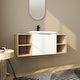 preview thumbnail 12 of 131, BNK 12/24/36/48/60 Inch Wall-Mounted Bathroom Vanity, Bathroom Cabinet with Doors or Side Shelves