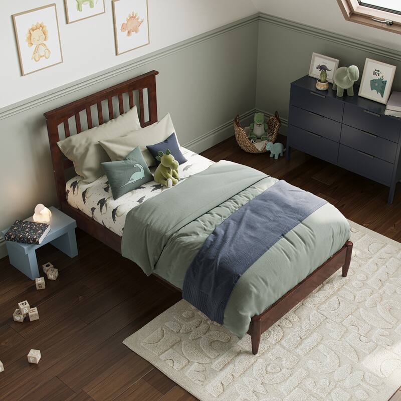 Becket Solid Wood Low Profile Platform Bed