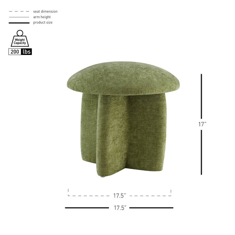 NPD Furniture Cielo Chenille Ottoman