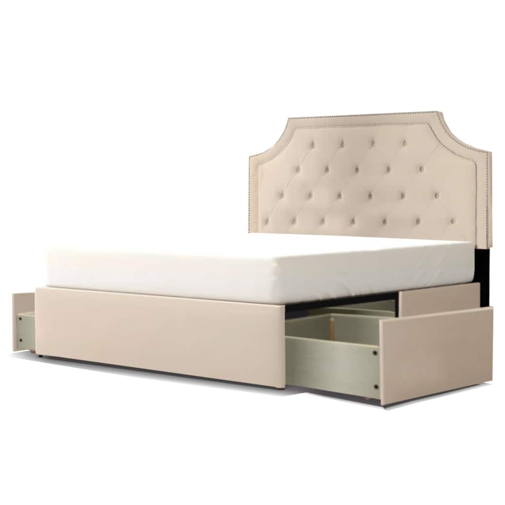 Aubrey "Mammoth" Upholstered Platform 2 Drawer Storage Bed