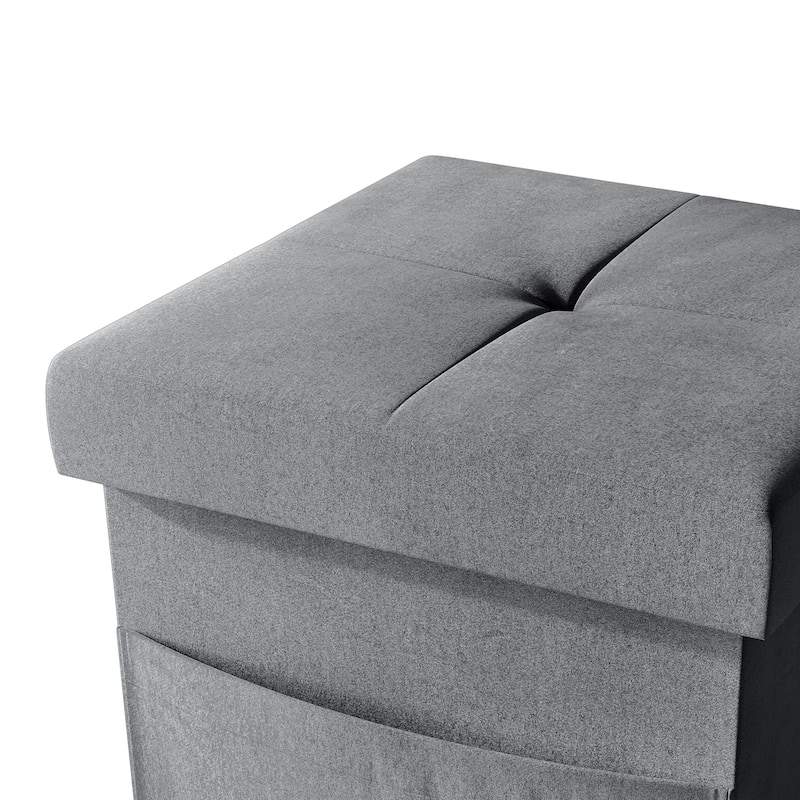 Chico Tufted Upholstered Folding Storage Bench