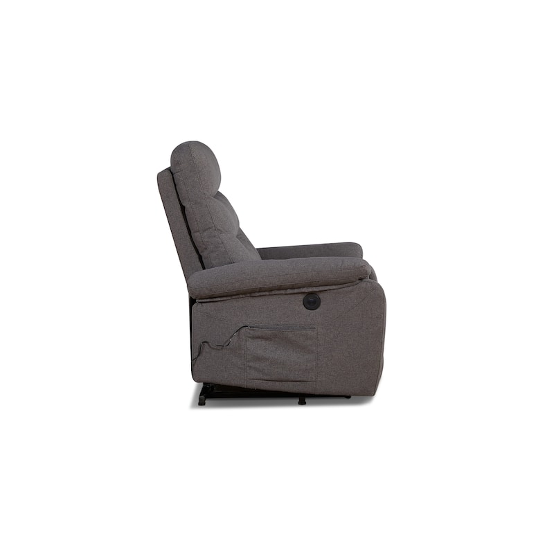 Contemporary Lift Chair Grey Upholstered Recliner