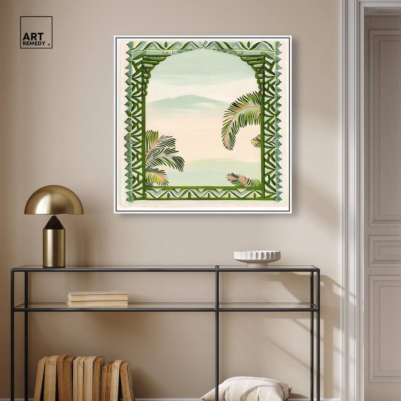 Palm View Vista Canvas by Art Remedy