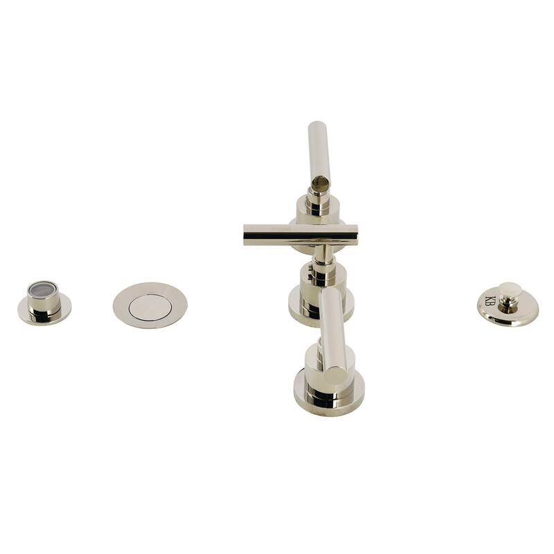Kingston Brass KB632.CML Manhattan 1.5 GPM Widespread Bidet Faucet - Polished Nickel