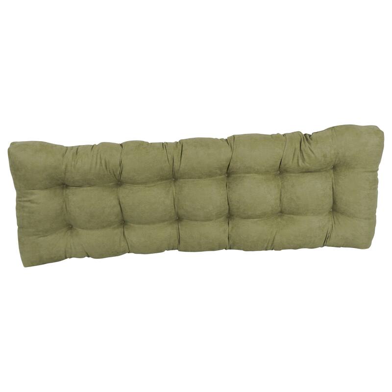Solid Microsuede Tufted Indoor Bench Cushion (Multiple widths from 42 to 60 inch)