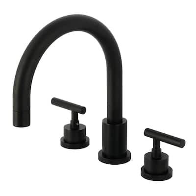 Kingston Brass KS832CML Manhattan Two-Handle 3-Hole Deck Mount Roman