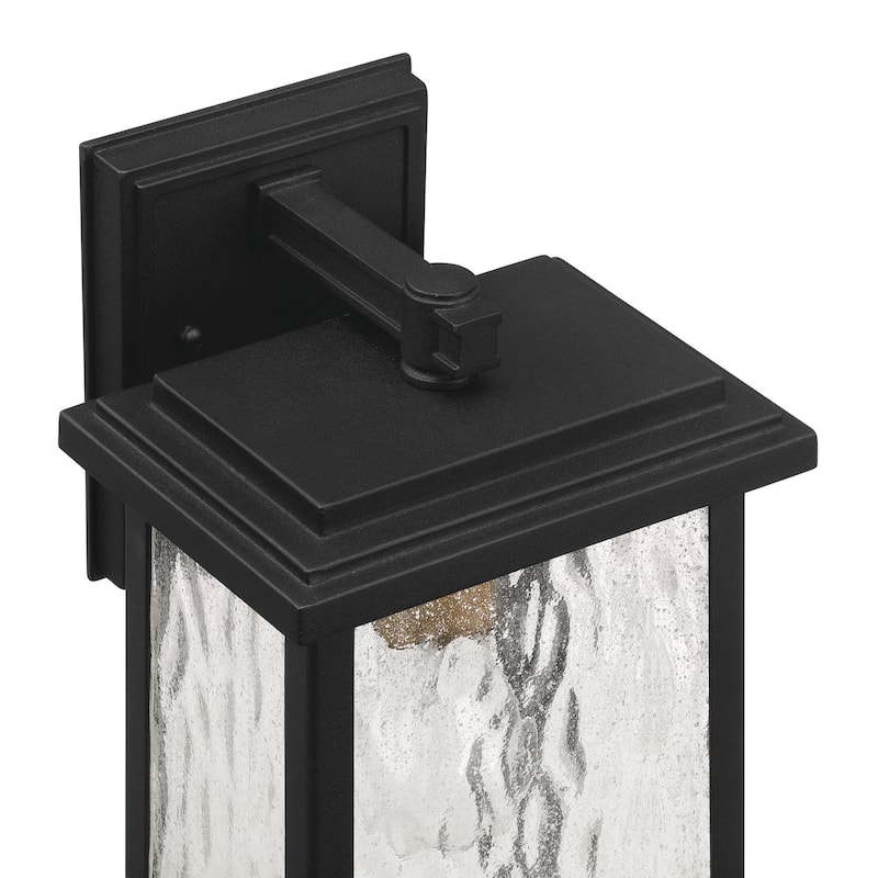 Artcraft Estate 1-Light Outdoor Wall Sconce - Black with Brass Accent
