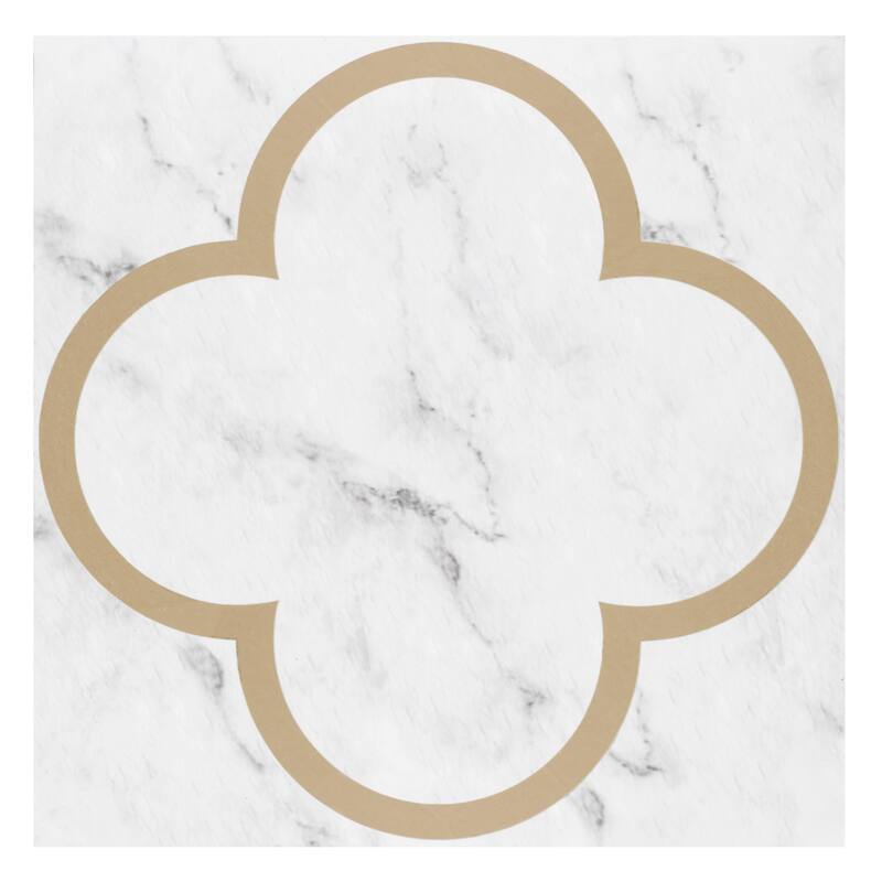 Retro 12x12 Peel & Stick Floor Tile Van Clover 20 Tiles/20 sq. ft.