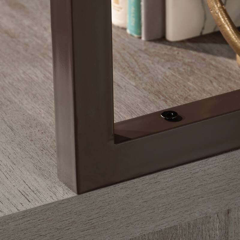 Wood Library Hutch with Modern Design, Brown - 31.50" W x 16.54" D x 42.28" H