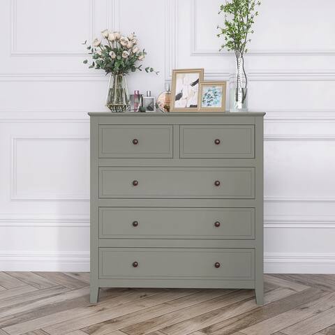 5-Drawer 33" W Solid Wood Chest