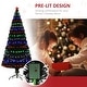 preview thumbnail 21 of 32, HOMCOM 6 ft. Prelit Artificial Christmas Tree with Stand, Colored Christmas Tree