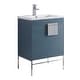 preview thumbnail 6 of 54, 24-inch Modern Bathroom Vanity Set w/ Vitreous China Sink Top Polished Chrome - French Blue