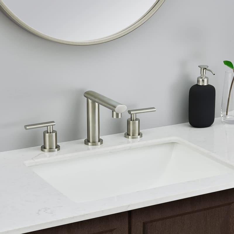 3 Holes Widespread Bathroom Sink Faucet Stainless Steel Bathroom Faucet