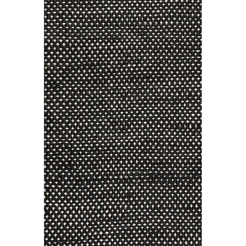 Alora Decor Harlem Reversible Criss Cross Hand-woven Wool Blend Rug - 8' x 10' - Black