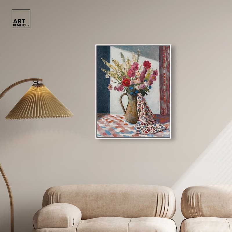 Draped in Flowers Canvas by Art Remedy
