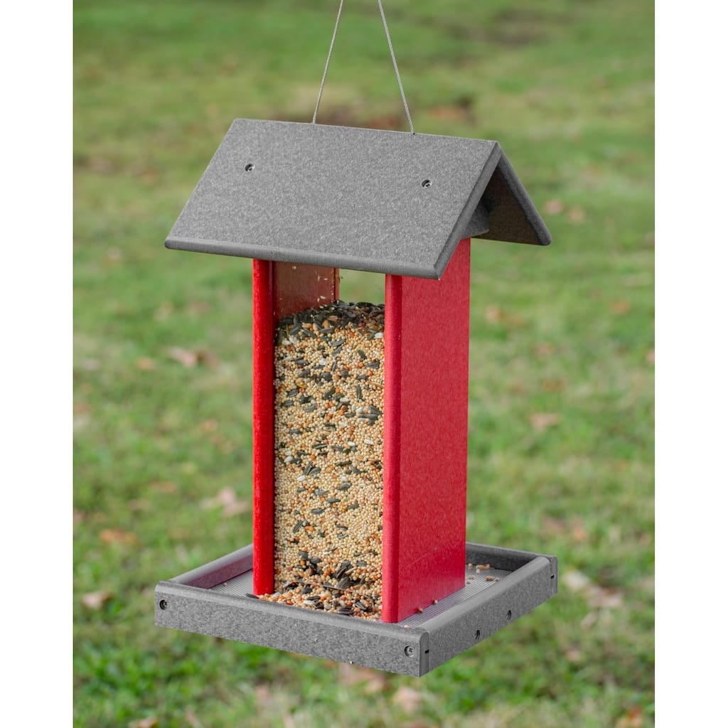 OUTDOOR LEISURE PRODUCTS Model GM18GR Tall Bird Feeder Made with High Density Poly Resin