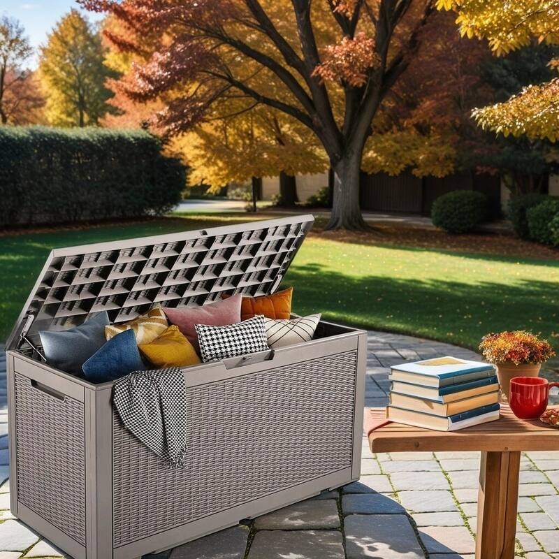 260 Gallon Large Resin Waterproof Outdoor Storage Box
