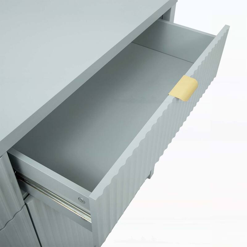 Wave-Pattern Sideboard Cabinet with Drawers Doors,for Versatile Living Spaces and Enhanced Storage