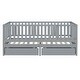 preview thumbnail 19 of 18, Wood Toddler Bed with 2 Drawers, Pine Twin Bed Frame Grey