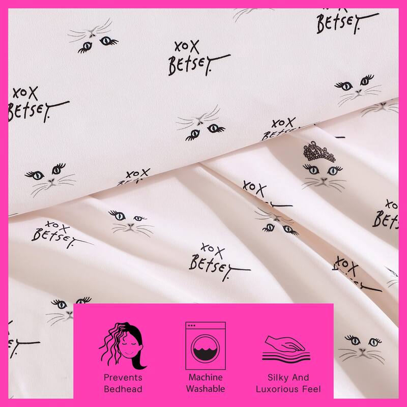 Betsey Johnson Printed Cozy Bonus Sheet Set
