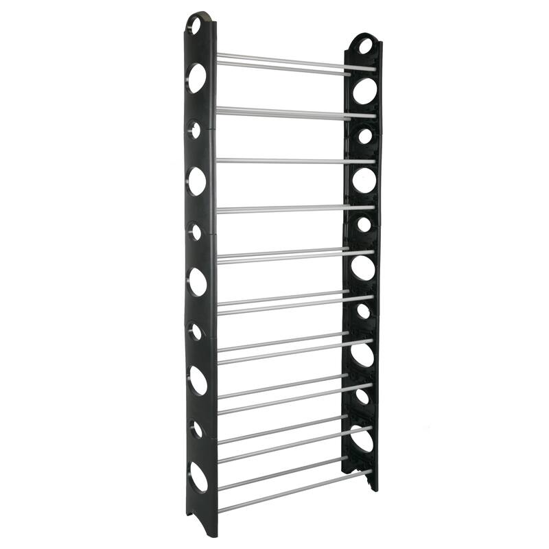 Simplify 30 Pair Stackable Frame Shoe Rack - 10-tier