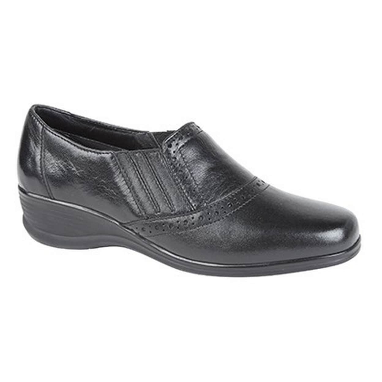 black leather horsebit loafers