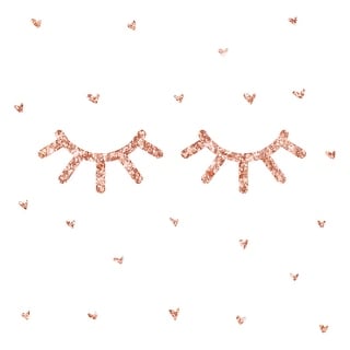 RoomMates Gold Eyelash Wall Decals With Glitter