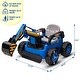 preview thumbnail 14 of 18, Ride On Excavator for Kids, 4WD Electric Excavator Toy
