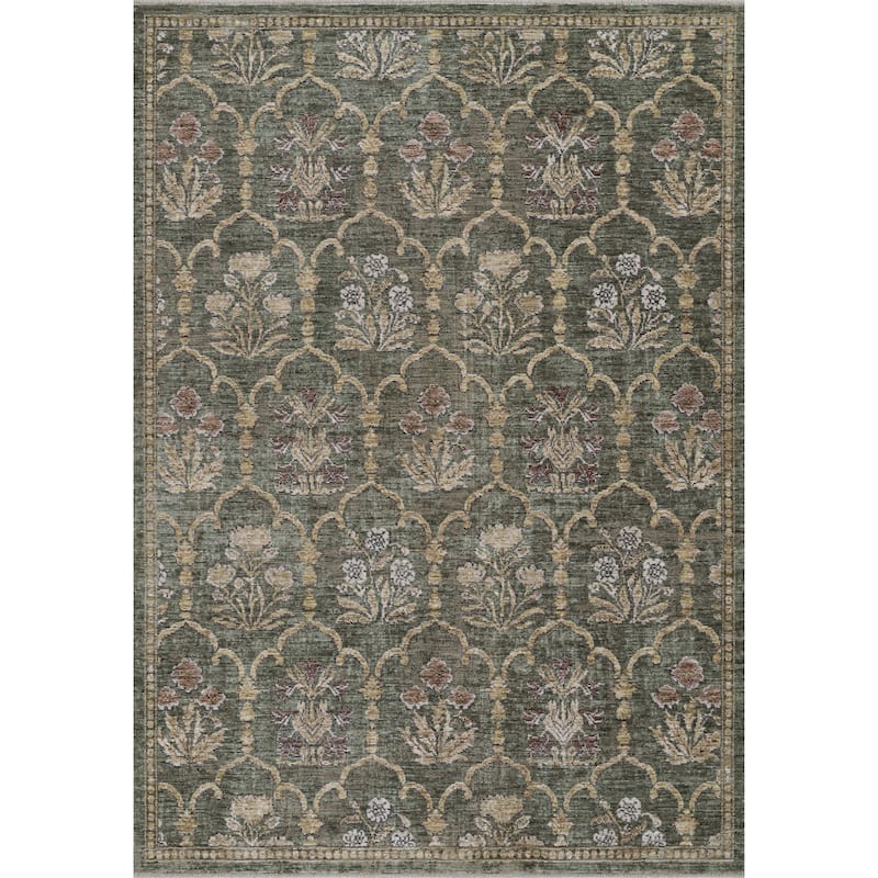 Momeni Wisteria Polyester Traditional Area Rug - Green - 2' X 3'