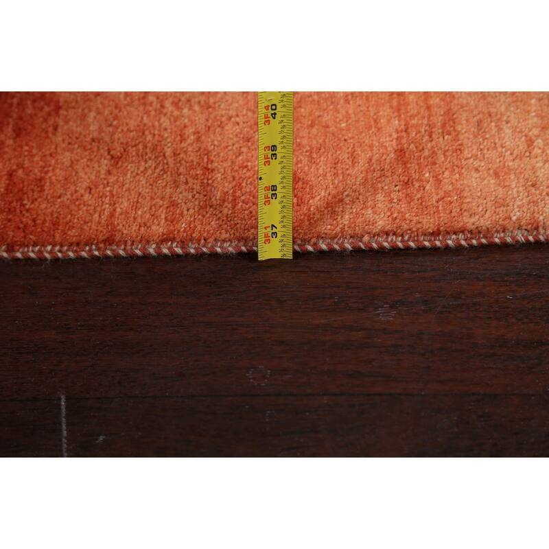 Modern Striped Oriental Gabbeh Kashkoli Runner Rug Wool Handmade - 3'2" x 15'7"