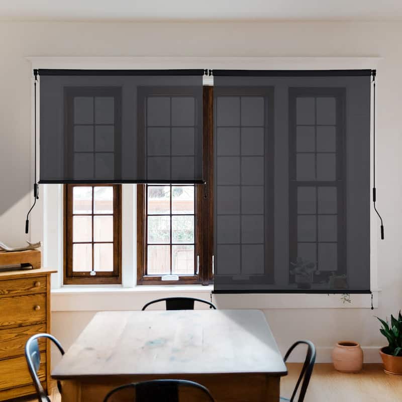 Aoodor 5% Openness Cordless Solar Fabric Roller Shade, 95% UV Protection Blinds