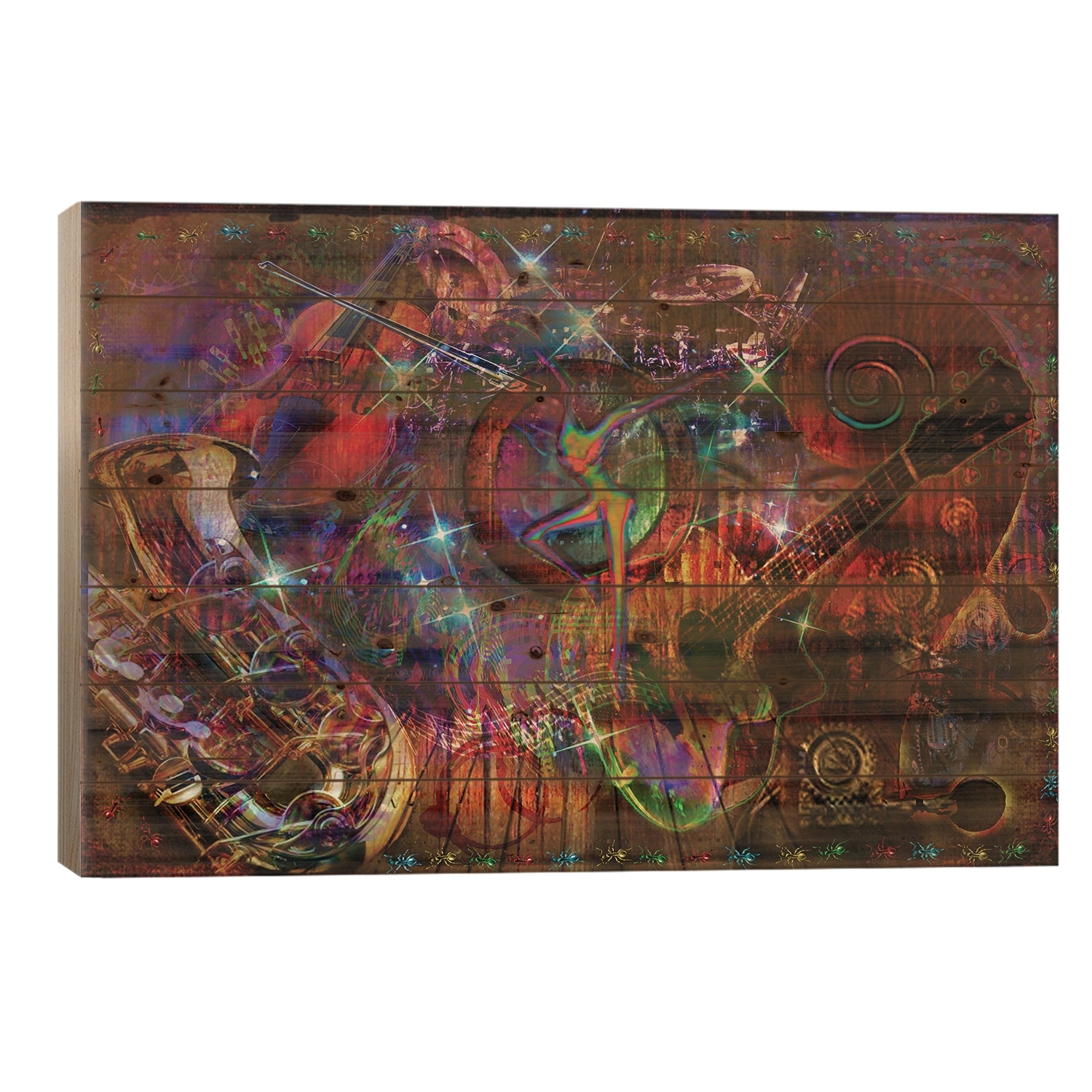 DMB Print On Wood by Jumbie - Multi-Color