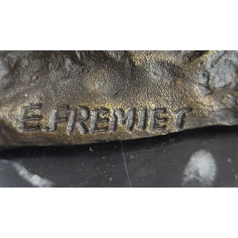 Greyhound Imitative Dog Whippet Bronze Statue Sculpture Figure Marble Base By Fremiet 13 Inches X 10 Inches