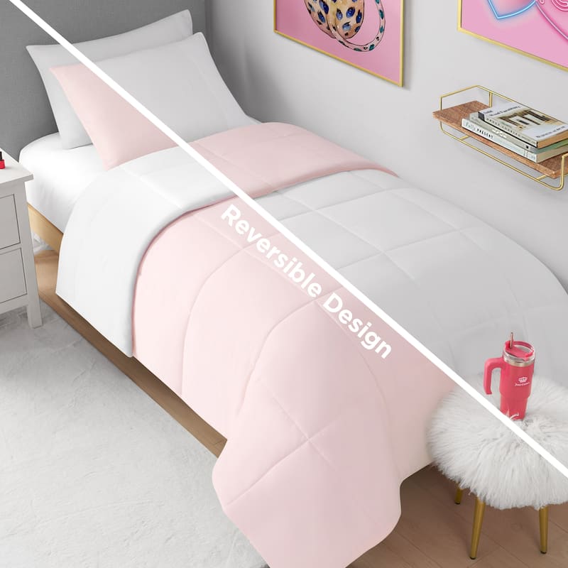 Juicy Couture Box Stitch Reversible Comforter Sets