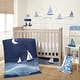 preview thumbnail 7 of 5, Lambs & Ivy Little Skipper Soft Luxury Nautical Sailboat Fleece Baby Blanket