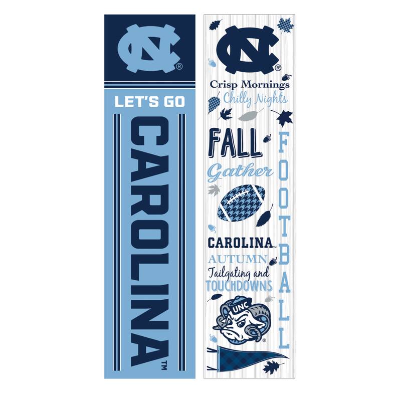 47" Double Sided Seasonal Porch Leaner, University of North Carolina - 47" x 11.25"
