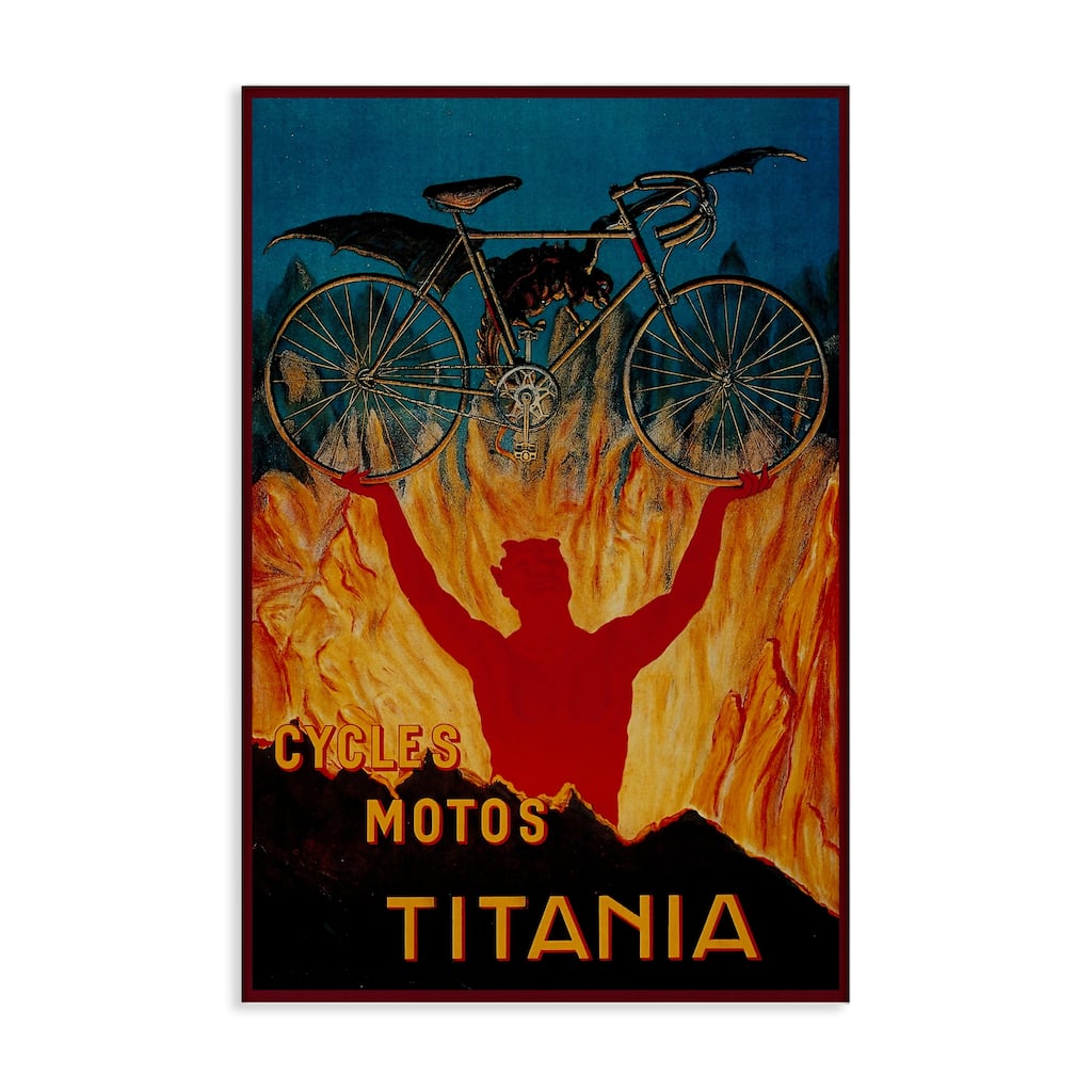 Stupell Vintage Dragon & Bicycle Canvas Wall Art Design By Marcus Jules