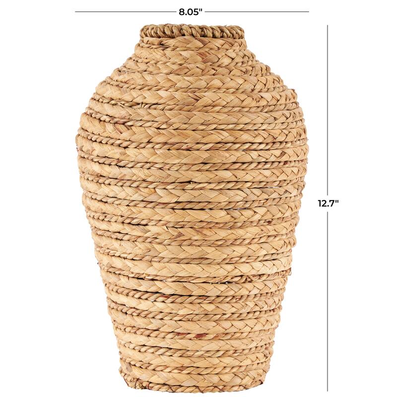 Brown Seagrass Handmade Braided Vase