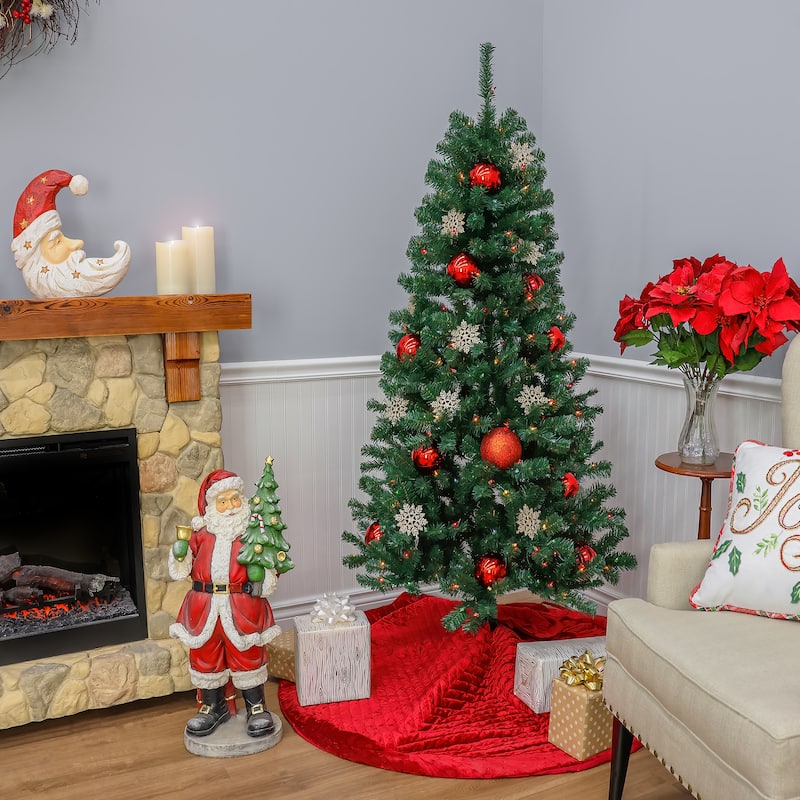 National Tree Company 6 ft. Pre-lit Acacia Christmas Tree, 300 Multi Color Lights - 6 Foot