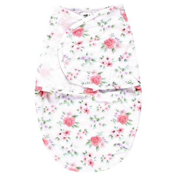 slide 1 of 1, Hudson Baby Infant Girl Plush Faux Fur Swaddle Wrap, Vintage Floral, 0-3 Months - Vintage Floral - 0-3 Months 0-3 Months - Vintage Floral